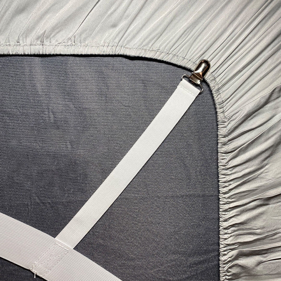 Bedly Straps for a Twin XL dorm bed, the small item most college packing lists leave off